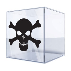 Skull and Crossbones Vinyl Sticker – Bold, Devil Demon Waterproof Decal for Cars, Laptops, Motorcycles, Gear, Durable and Weatherproof ADF7I