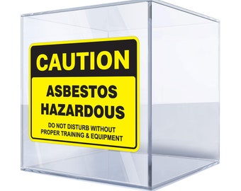 Vorsicht Asbestos Gefährlich Vinyl Aufkleber - Sicherheitswarnschild für Ex-Bereiche, langlebig und wetterfest, einfach anzubringen B44M7