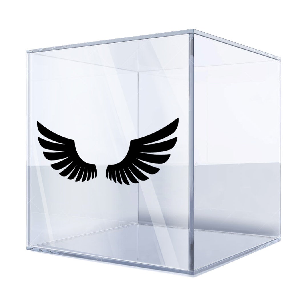 Minimalist Wing Design Sticker – Sleek Black Vinyl Decal for Cars ...