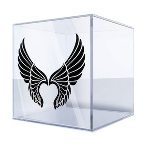 Elegant Angel Wings Vinyl Decal – Heart-Shaped Wing Design Sticker, Perfect for Cars, Laptops, and Home Decor AII4S