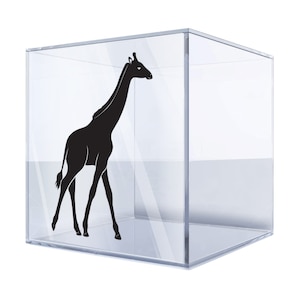 Vinylsticker giraf silhouet – elegante sticker met safaridierenontwerp voor auto&#39;s, laptops, waterflessen en meer BAA7D