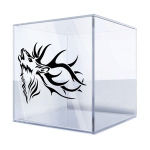 Tribal Elk Silhouette Vinyl Decal – Bold Animal Deer Sticker for Cars, Laptops, and Home Decor, Durable and Weatherproof AUDAA