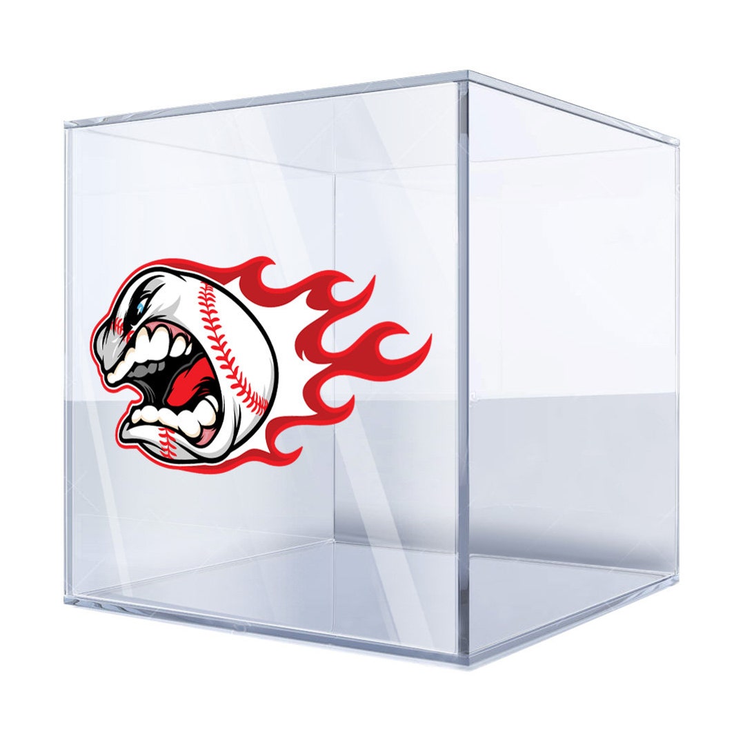 Fiery Baseball Sticker – Bold Sports Flames Decal With Flame Design for ...