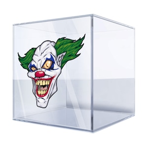 Adesivo in vinile da clown inquietante – Adesivo con testa di clown horror per auto, laptop e decorazioni di Halloween, resistente e rimovibile B4U74