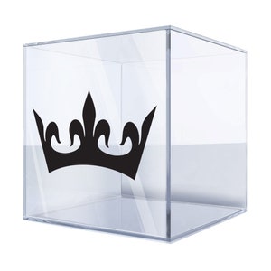 Crown Vinyl Decal – Elegant Crown Royalty King Queen Design Sticker for Cars, Laptops, Walls, and Home Decor, Durable, Waterproof, AAS4D