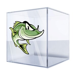 Cartoon Green Fish Sticker – Fun and Animated Pouty Fish Decal for Cars, Laptops, and Walls AFUUB