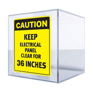 Calcomanía Precaución Precaución Mantenga el panel eléctrico despejado durante 36 pulgadas Señal de advertencia de peligro de muerte Señal de seguridad eléctrica BSDWU de alta calidad