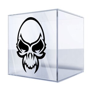 Tribal Skull Design Sticker – Fierce Vinyl Skull Decal for Cars, Laptops, and Walls – Removable and Durable AMFBA