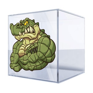 Fierce Crocodile Vinyl Decal – Aggressive Cartoon Alligator Sticker for Cars, Laptops, and More – Bold and Durable Design BMU7U