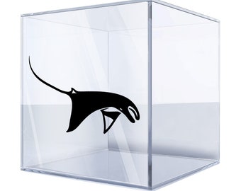 Manta Ray Silhouette Vinyl Decal – Elegant Ocean underwater -Inspired Sticker for Cars, Laptops, and Personal Gear MBMMB
