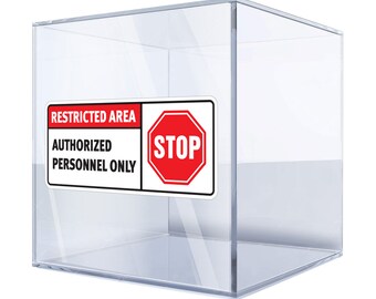 Decal Sticker Stop Restricted Area Authorized Personnel Only No Entry safety sign Sign BUDWM