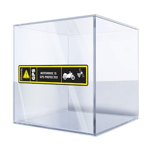 Motorbike is GPS Protected Warning Sticker – High-Visibility Anti-Theft Decal with GPS Transmitter Alert B4AS7