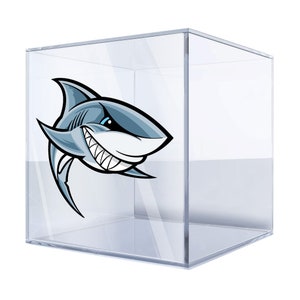 Aufkleber Sticker Cartoon Hai Smile Attack Action Meer Surfbrett Sport Wellen ZZ75X