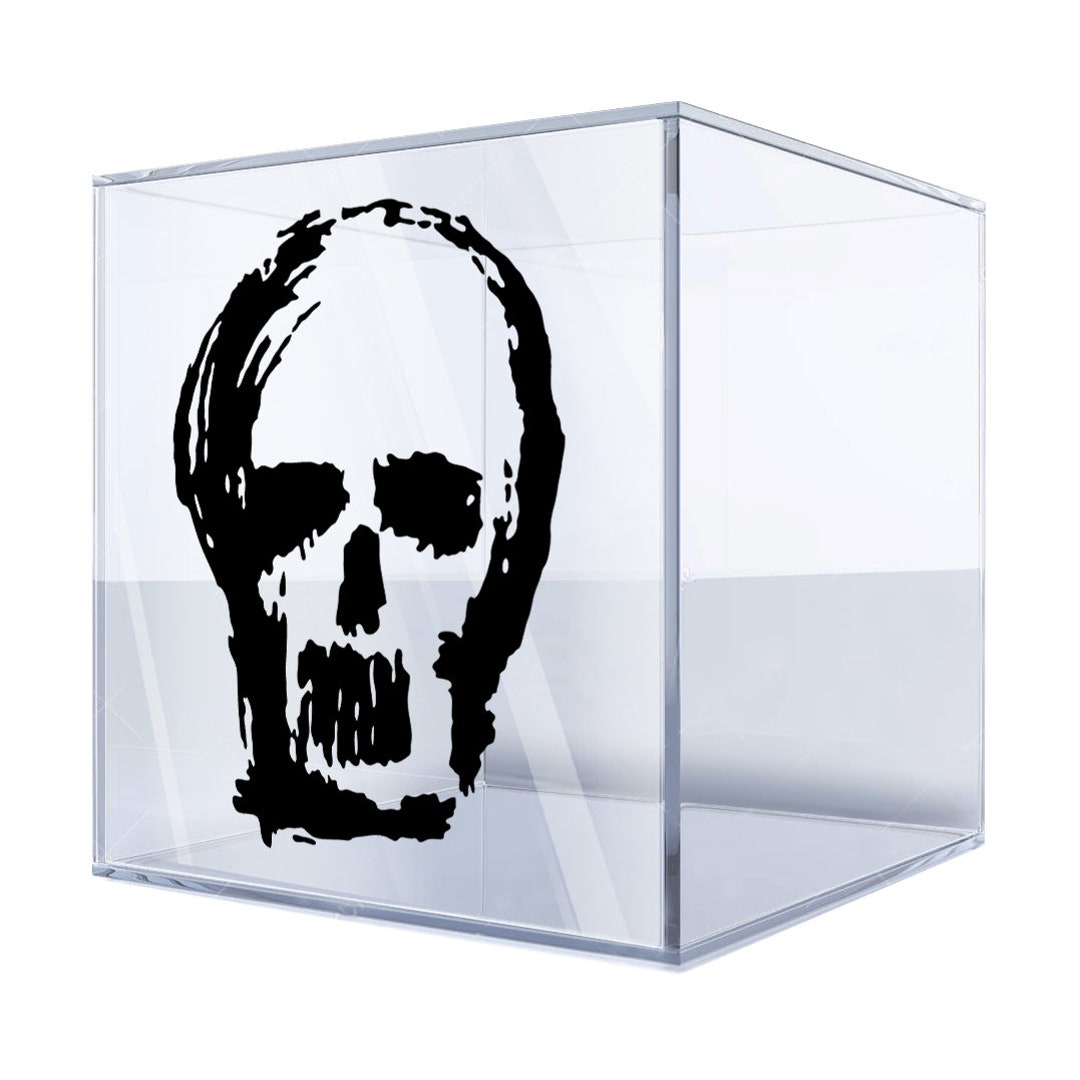 Edgy Skull Art Sticker - Schwarzer Vinyl-Aufkleber für Autos, Laptops ...