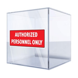Authorized Personnel Only Sticker – Bold Red Safety Sign Decal for Restricted Areas, Durable Vinyl, 10x4 Inches BS77A