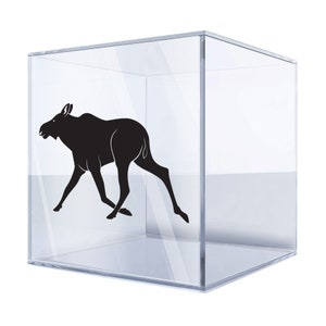 Moose Silhouette Decal – Black Vinyl Sticker for Cars, Laptops, and Rustic Home Decor AUMBI