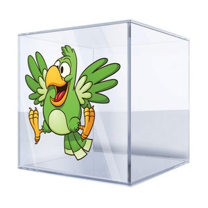 Pegatina de loro de dibujos animados alegres: calcomanía de vinilo divertida y colorida para computadoras portátiles, automóviles y paredes, resistente al agua y duradera AIDIF