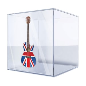 Union Jack Guitar Vinyl Sticker – Retro British Flag Guitar Decal for Laptops, Cars, and Music Gear, Durable Vinyl BDBAS