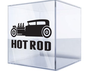 Vintage Hot Rod Car Wall Decal – Classic Retro Automotive Sticker for Garage and Man Cave Decor AFA74