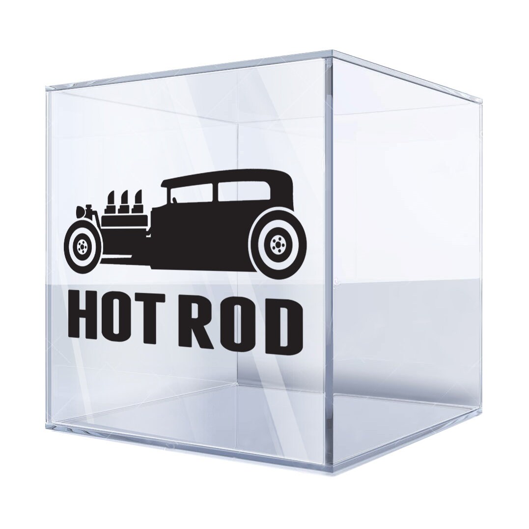 Hot Rod Car Sticker Vintage Hot Rod Car Wall Decal – Classic Retro Automotive Sticker for ...