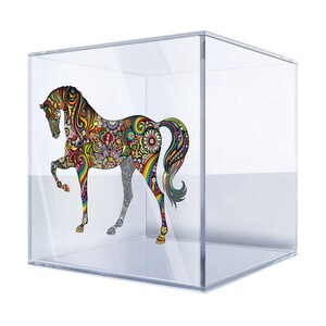 Decal Sticker Floral Horse freedom Colorful royal traditional art Feng Shui room decoration XX299