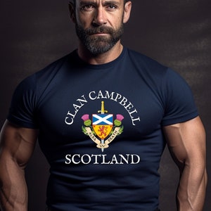 Clan Campbell Scotland Tee shirt Bella + Canvas 3001 Unisex tshirt