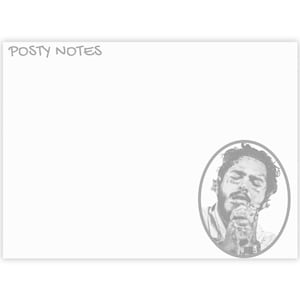 Post Malone Posty Notes - Entertainer Sticky Memo Pads for Desk and Fridge Post-it® Note Pads Fun Gift idea
