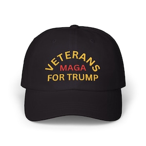 Veterans MAGA For Trump Embroidered Classic Dad Cap – Bold Patriotic Hat for Supporters, -  Perfect Christmas Gift for Veterans & Trump Fans