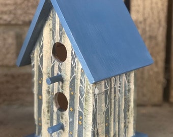 Birdhouse with double hole: Magical Forrest