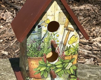 Birdhouse, Herbs & Birds