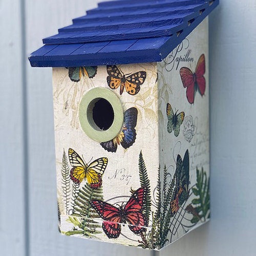 Birdhouse Butterfly Box Etsy