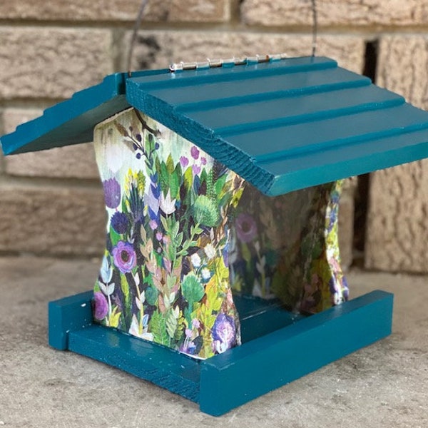 Painted Bird Feeder Etsy