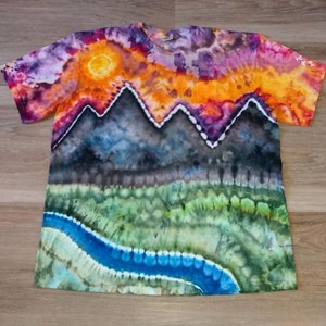 CUSTOM Mountain Tie Dye Shirt | Size Adult Small - 3XL | BWagnuka