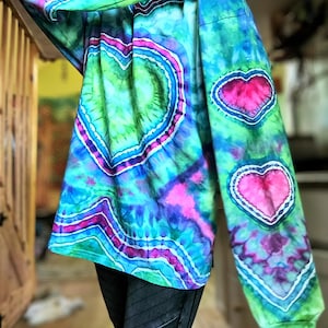 CUSTOM - Heart Tie Dye Shirt - Short OR Long sleeve | BWagnuka
