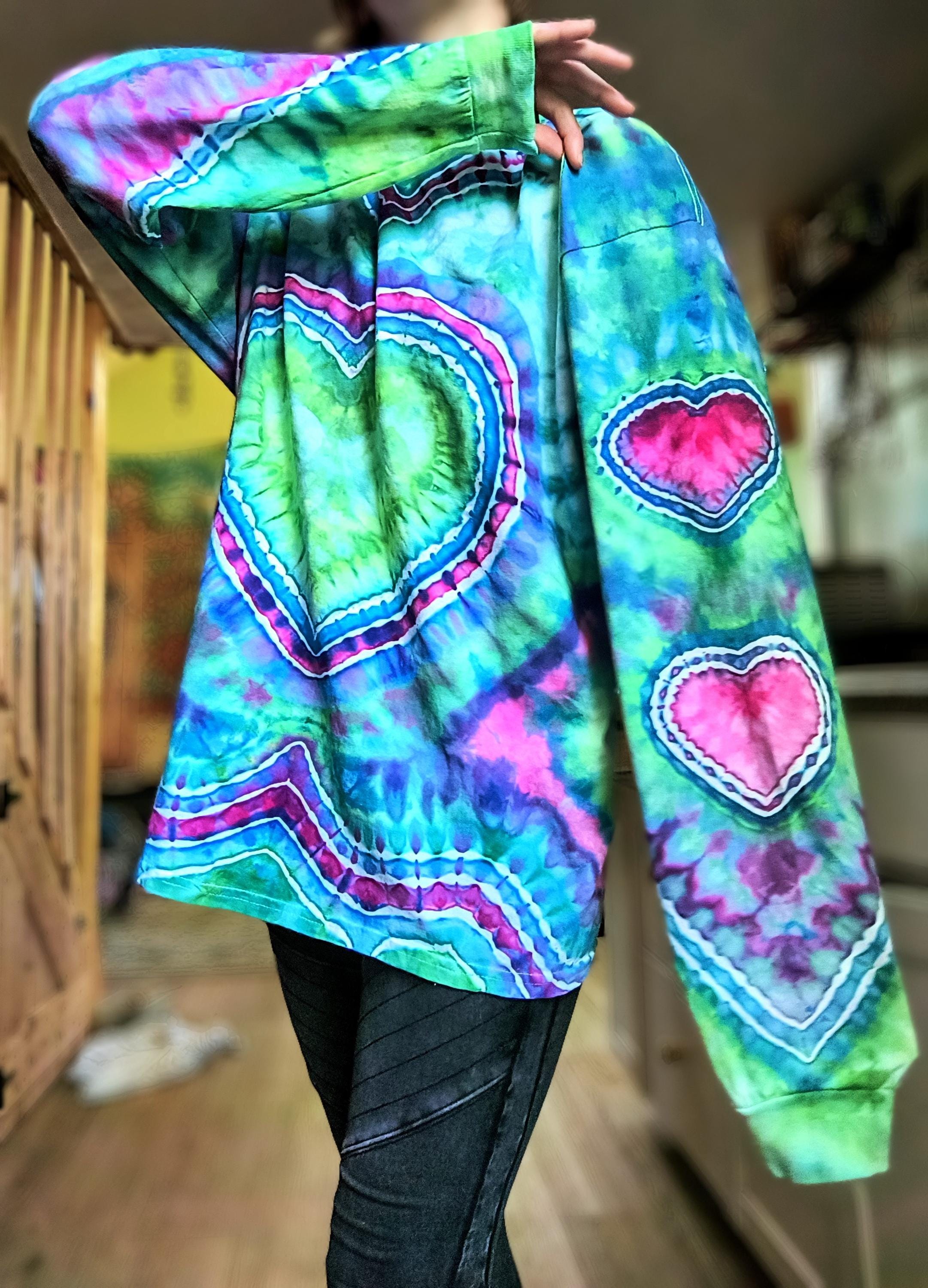CUSTOM - Heart Tie Dye Shirt - Short OR Long sleeve | BWagnuka