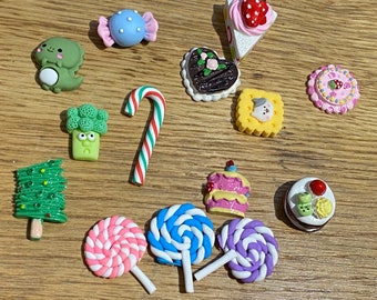 You food charms, Hair accessories, charms, miniature  foods , flat back, 3D, doll house food, toys, charms.