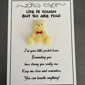 Taschenumarmung, Bärenumarmung, Geschenk für Freunde, Geschenk für harte Zeiten, Bärenumarmung, Sie können es tun