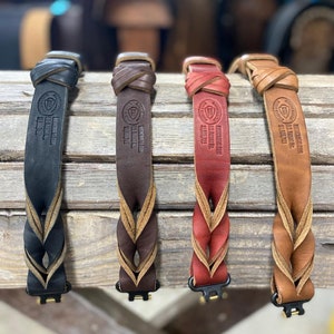 Bushcrafts アメリカンダブルタンニング ラティゴレザー ハンティングストラップ - 米国製