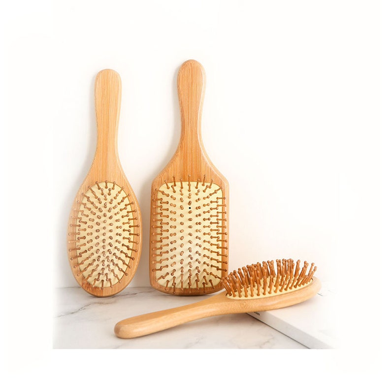 Natural Bamboo Hair Bursh Bamboo Comb Air Cushion Hair Comb Etsy