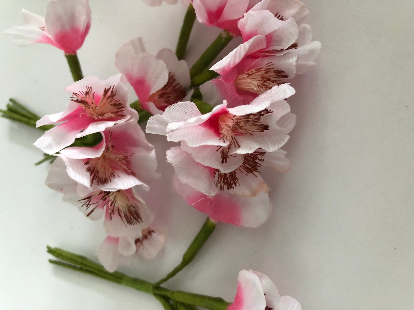 6 pcs Mini silk flowers Tea Roses with Wire stems Craft Etsy