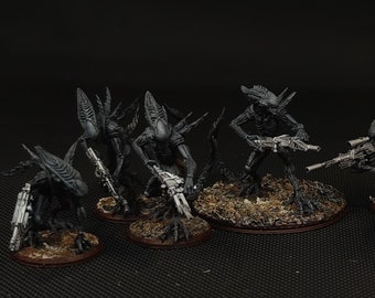 Squadra di Artiglieri Alieni – Set di miniature aliene dipinte – D&D/Gioco di ruolo da tavolo
