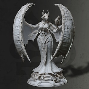 Tharvaya Dragon Warlock by DM Stash | Dungeons and Dragons | DnD | Tabletop Games | Wargames | Resin Miniature