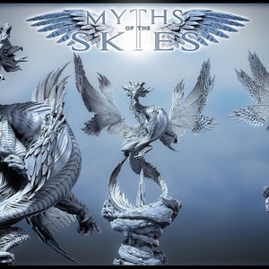 Royal Feathered Dragon • Myths Of The Skies • by Mini Monster Mayhem | Dungeons and Dragons | D&D | Tabletop Games | Resin Miniature