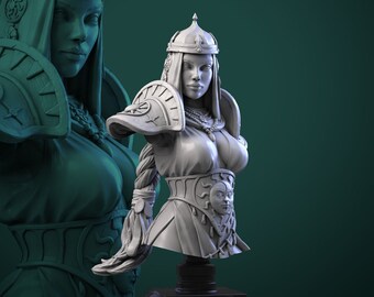Queen Princess Bust Display Miniature for Dungeons and Dragons Tabletop RPG