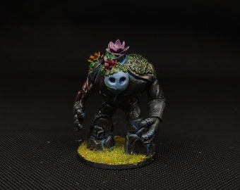 Hand Painted Earth Elemental Miniature for Dungeons and Dragons