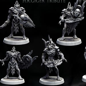 Techno Mech Pretorians (8 Poses) • Technocron II • by Mini Monster Mayhem | Dungeons and Dragons | D&D | Tabletop Games | Resin Miniature