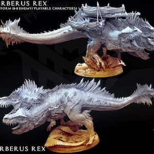 Cerberus Rex • Life Finds A Way • by Mini Monster Mayhem | Dungeons and Dragons | D&D | Tabletop Games | Wargames | Resin Miniature