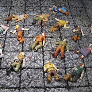 15x 28mm Dead Villagers | Townsfolk | NPC | Human Corpses Dungeons and Dragons | D&D | DnD | Tabletop Games | Wargames