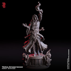 Thebeus Revenant Sorcerer • The Spectral Reckoning • by Flesh Of Gods | Dungeons and Dragons | Tabletop Games | Wargames | Resin Miniature