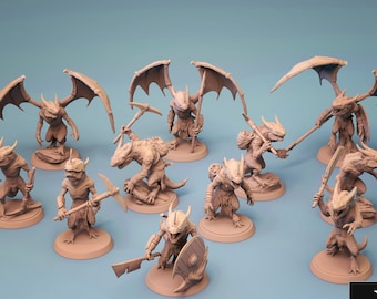 Kobold Army Miniature Set for Dungeons and Dragons Tabletop RPG